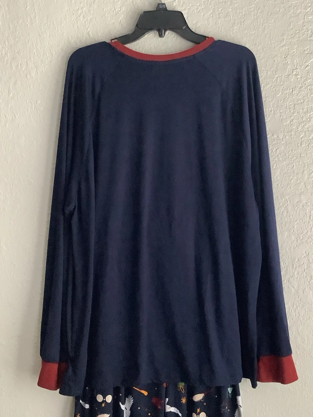 Holiday Graphic Navy & Red Men's Pajama Set